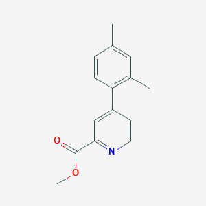 molecular formula C15H15NO2 B7963942 Methyl 4-(2,4-dimethylphenyl)pyridine-2-carboxylate 