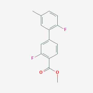 molecular formula C15H12F2O2 B7963945 Methyl 2-fluoro-4-(2-fluoro-5-methylphenyl)benzoate CAS No. 1820704-29-7