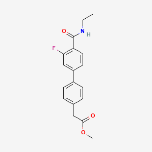 Methyl 2-{4-[4-(ethylcarbamoyl)-3-fluorophenyl]phenyl}acetate