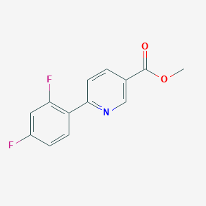 molecular formula C13H9F2NO2 B7964009 Methyl 6-(2,4-difluorophenyl)pyridine-3-carboxylate 
