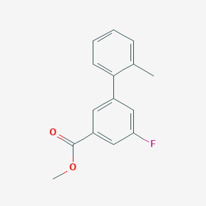 molecular formula C15H13FO2 B7964012 Methyl 3-fluoro-5-(2-methylphenyl)benzoate 