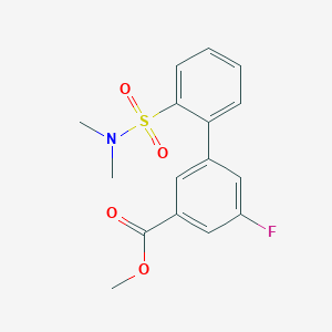 molecular formula C16H16FNO4S B7964062 Methyl 3-[2-(dimethylsulfamoyl)phenyl]-5-fluorobenzoate 