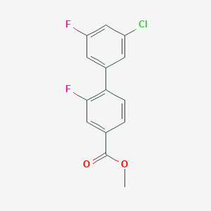 molecular formula C14H9ClF2O2 B7964074 Methyl 4-(3-chloro-5-fluorophenyl)-3-fluorobenzoate 