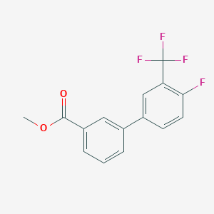 molecular formula C15H10F4O2 B7964080 Methyl 3-[4-fluoro-3-(trifluoromethyl)phenyl]benzoate 