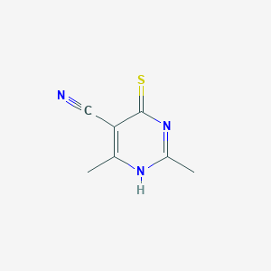 molecular formula C7H7N3S B079641 4-巯基-2,6-二甲基嘧啶-5-腈 CAS No. 13996-06-0