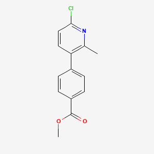 molecular formula C14H12ClNO2 B7964103 Methyl 4-(6-chloro-2-methylpyridin-3-YL)benzoate 
