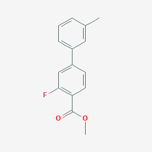 molecular formula C15H13FO2 B7964115 Methyl 2-fluoro-4-(3-methylphenyl)benzoate CAS No. 1820705-19-8