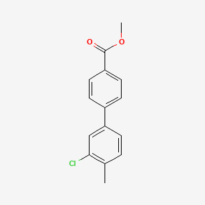 molecular formula C15H13ClO2 B7964123 Methyl 4-(3-chloro-4-methylphenyl)benzoate 