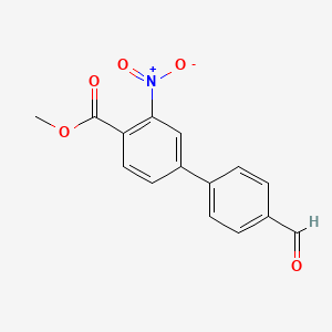 molecular formula C15H11NO5 B7964135 Methyl 4-(4-formylphenyl)-2-nitrobenzoate CAS No. 1820609-12-8