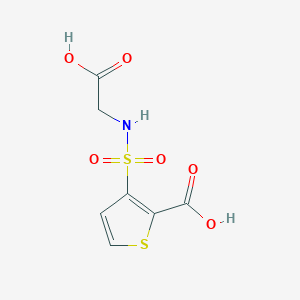 molecular formula C7H7NO6S2 B7964181 3-[(羧甲基)磺酰胺基]噻吩-2-羧酸 