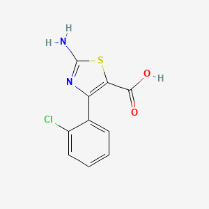 molecular formula C10H7ClN2O2S B7964185 2-Amino-4-(2-chlorophenyl)-1,3-thiazole-5-carboxylic acid 