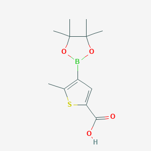 molecular formula C12H17BO4S B7964198 5-Methyl-4-(tetramethyl-1,3,2-dioxaborolan-2-yl)thiophene-2-carboxylic acid 