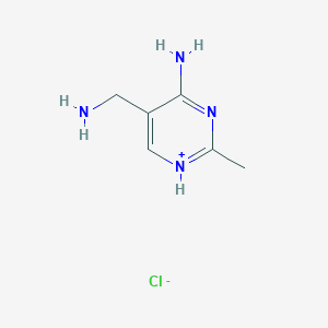 molecular formula C6H11ClN4 B7964253 5-(Aminomethyl)-2-methylpyrimidin-1-ium-4-amine;chloride 