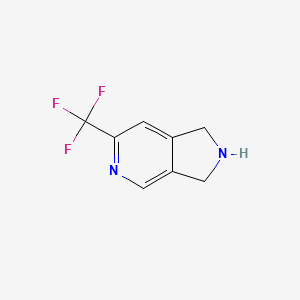 molecular formula C8H7F3N2 B7964255 6-(trifluoromethyl)-1H,2H,3H-pyrrolo[3,4-c]pyridine 