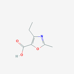 molecular formula C7H9NO3 B7964268 4-Ethyl-2-methyl-1,3-oxazole-5-carboxylic acid 