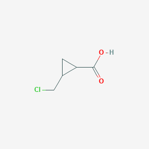 molecular formula C5H7ClO2 B7964284 2-(Chloromethyl)cyclopropane-1-carboxylic acid 