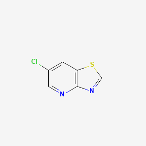 molecular formula C6H3ClN2S B7964316 6-Chlorothiazolo[4,5-b]pyridine 