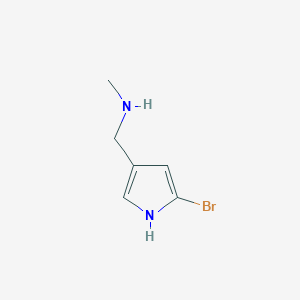 molecular formula C6H9BrN2 B7964350 1-(5-Bromo-1H-pyrrol-3-yl)-N-methylmethanamine 