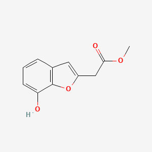molecular formula C11H10O4 B7964368 3-Benzofuranacetic acid, 7-hydroxy-, methyl ester 