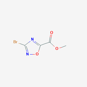 molecular formula C4H3BrN2O3 B7964378 Methyl 3-bromo-1,2,4-oxadiazole-5-carboxylate 
