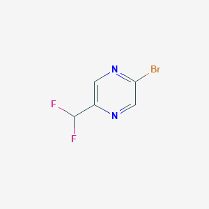 molecular formula C5H3BrF2N2 B7964399 2-bromo-5-(difluoromethyl)Pyrazine 