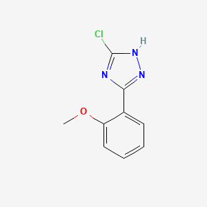 molecular formula C9H8ClN3O B7964406 5-chloro-3-(2-methoxyphenyl)-1H-1,2,4-triazole 
