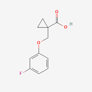 molecular formula C11H11FO3 B7964410 1-[(3-Fluorophenoxy)methyl]cyclopropane-1-carboxylic acid 
