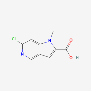 molecular formula C9H7ClN2O2 B7964411 6-Chloro-1-methyl-1H-pyrrolo[3,2-c]pyridine-2-carboxylic acid 