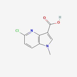 molecular formula C9H7ClN2O2 B7964419 5-chloro-1-methyl-1H-pyrrolo[3,2-b]pyridine-3-carboxylic acid 