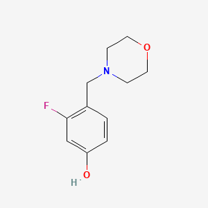 molecular formula C11H14FNO2 B7964433 3-Fluoro-4-(morpholin-4-ylmethyl)phenol 