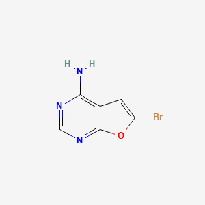 molecular formula C6H4BrN3O B7964445 6-bromo-Furo[2,3-d]pyrimidin-4-amine 