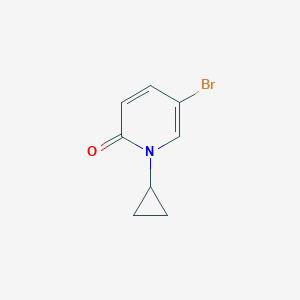 molecular formula C8H8BrNO B7964449 5-Bromo-1-cyclopropylpyridin-2(1H)-one 