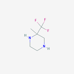 molecular formula C6H11F3N2 B7964478 2-Methyl-2-trifluoromethyl-piperazine 