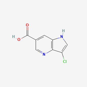 molecular formula C8H5ClN2O2 B7964497 3-chloro-1H-pyrrolo[3,2-b]pyridine-6-carboxylic acid 