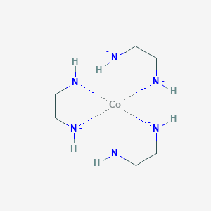 molecular formula C6H24Cl3CoN6 B079645 Tris(ethylenediamine)cobalt trichloride CAS No. 13408-73-6