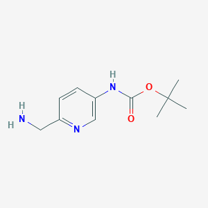 molecular formula C11H17N3O2 B7964529 tert-Butyl (6-(aminomethyl)pyridin-3-yl)carbamate 