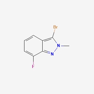 molecular formula C8H6BrFN2 B7964551 3-Bromo-7-fluoro-2-methyl-2H-indazole 