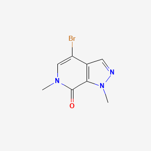 molecular formula C8H8BrN3O B7964566 4-Bromo-1,6-dimethyl-1H-pyrazolo[3,4-c]pyridin-7(6H)-one 