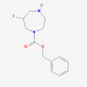 molecular formula C13H17FN2O2 B7964567 6-Fluoro-[1,4]diazepane-1-carboxylic acid benzyl ester 
