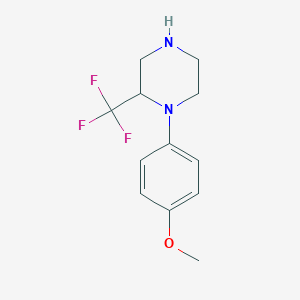 molecular formula C12H15F3N2O B7964575 1-(4-Methoxy-phenyl)-2-trifluoromethyl-piperazine 
