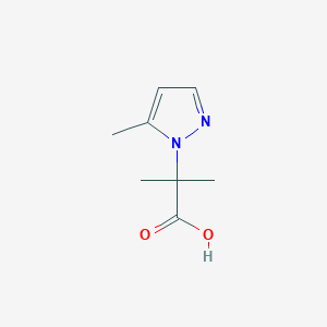 molecular formula C8H12N2O2 B7964631 2-methyl-2-(5-methyl-1H-pyrazol-1-yl)propanoic acid 