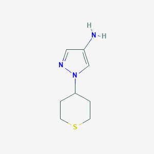 molecular formula C8H13N3S B7964653 1-(Tetrahydro-2h-thiopyran-4-yl)-1H-pyrazol-4-amine 