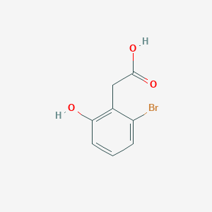 molecular formula C8H7BrO3 B7964698 2-(2-Bromo-6-hydroxyphenyl)acetic acid 