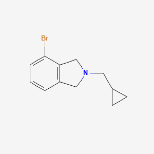 molecular formula C12H14BrN B7964700 4-Bromo-2-(cyclopropylmethyl)isoindoline 