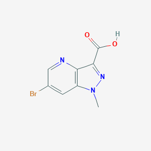 molecular formula C8H6BrN3O2 B7964701 6-bromo-1-methyl-1H-pyrazolo[4,3-b]pyridine-3-carboxylic acid 