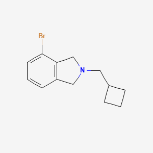 molecular formula C13H16BrN B7964714 4-Bromo-2-(cyclobutylmethyl)isoindoline 