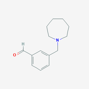molecular formula C14H19NO B7964731 3-(Azepan-1-ylmethyl)benzaldehyde 