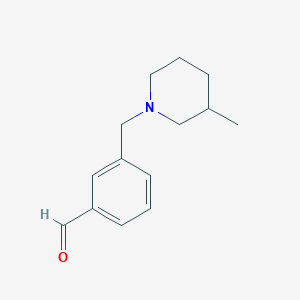 molecular formula C14H19NO B7964734 3-((3-Methylpiperidin-1-yl)methyl)benzaldehyde CAS No. 1443305-41-6
