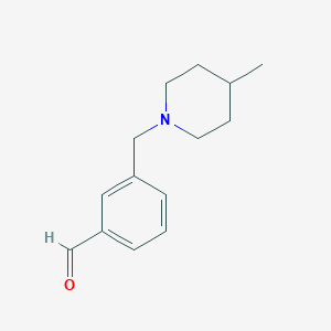 molecular formula C14H19NO B7964745 3-((4-Methylpiperidin-1-yl)methyl)benzaldehyde 