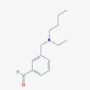 molecular formula C14H21NO B7964746 3-((Butyl(ethyl)amino)methyl)benzaldehyde 
